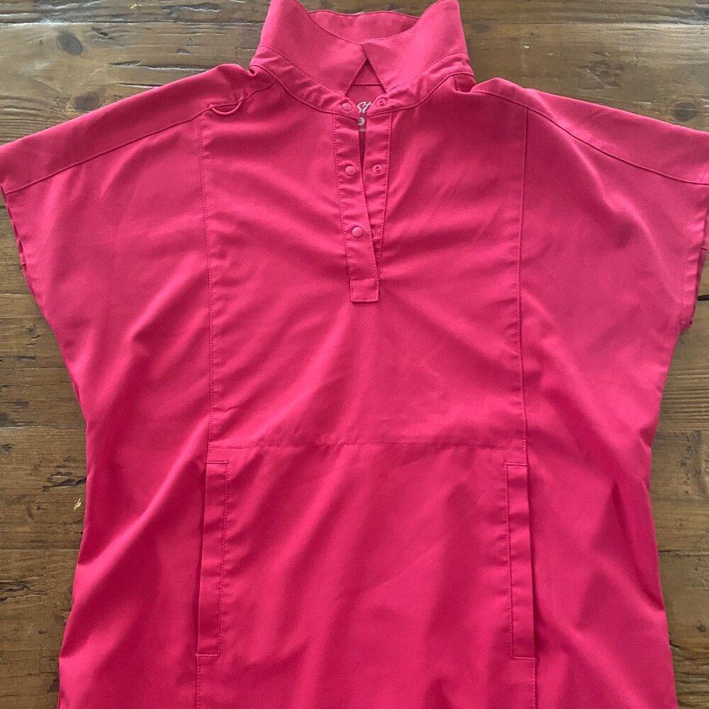 Butter Soft Easy Stretch Collar Scrub Top - Flirt - Size = XS